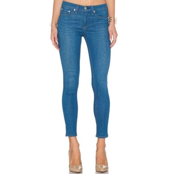 Rag & Bone Capri Skinny Jeans Finch Wash Blue Denim Size 25 - Picture 2 of 9